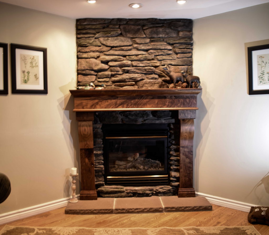 Walnut Fireplace Mantel