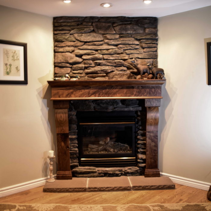 Walnut Fireplace Mantel
