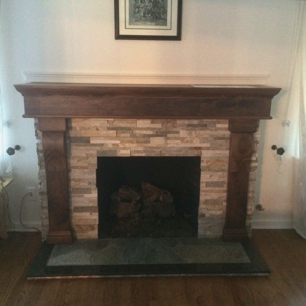 Walnut Fireplace Mantel